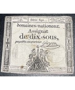 1793 (23 May) France French Revolution 10 Sous Assignat Series 692 Banknote - $27.15 CAD