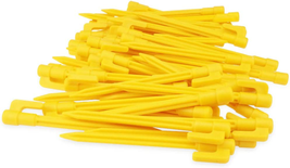 60 Pack Plastic Tent Pegs Garden Landscape Stakes 5.7 Inch for Anchoring Garden  - £15.27 GBP
