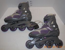 Glitter Roller Blades Inline Skates Youth Sizes 1-4 Purple Grey - $34.95