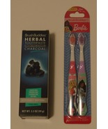 Brush Buddies Herbal Cool Mint Toothpaste with 2 pack Barbie Toothbrush Set - $9.49