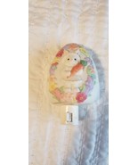 Enesco Jade Porcelain nite lite, Easter Bunny With Carrot &amp; Flowers. Nev... - $20.36 CAD