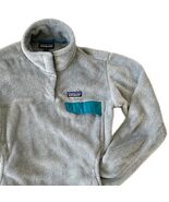 Patagonia Re-Tool 1/4 Snap Pullover Grey/Turquoise Polartec Fleece - Wom... - $59.61 CAD
