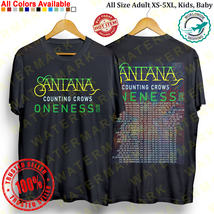 Santana And Counting Crows Oneness Tour 2024 T-shirt All Size Adult S-5XL Kids - £19.27 GBP+