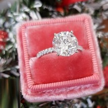 14K White Gold Fn 925 Silver Round Forever 2.00ct Diamond Engagement Bri... - $58.90