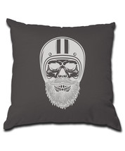 skull beard and helmet Pillow (Cover and Pillow Included) - £17.14 GBP