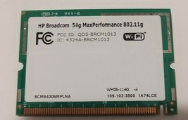 HP SPS 373047-001 Broadcom BCM94306MPLNA 802.11g Mini PCI Wireless Card - $9.89