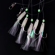 5 In 1 Luminous Sabiki Soft Fishing Lure Hook 1/0# 1# 2# 3# 4# Fishing String Ho - £16.83 GBP