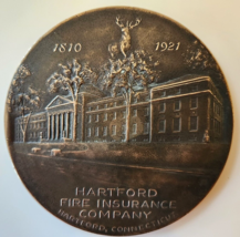 Vtg Hartford Fire Insurance Co Brass Paperweight Coin Whitehead Hoag Advertising - £48.04 GBP