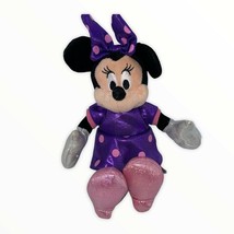 Minnie Mouse Purple &amp; Pink Metallic Plush TY Sparkle - £7.56 GBP
