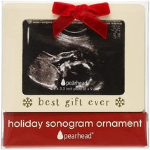 Pearhead Holiday Baby Sonogram Ornament Announcement Expecting Parents to Be - £15.97 GBP