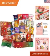 Artistic Snack Gift Box: 21 Global Snacks + Bonus Treats for Flavor Expl... - $672.55 MXN
