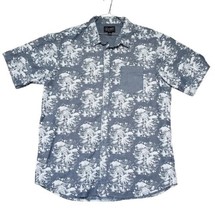 Retrofit Men&#39;s Size XL Front Pocket Gray Blue Short Sleeve Button Down S... - $17.97