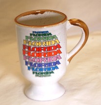 Stoneware Coffee Mug Footed Speckles Florida Designs - $9.89