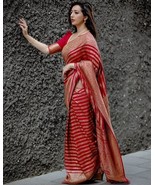 Banarasi Silk Kanchipuram Patry wear ( Saree- 5.5 Meter -Blouse-0.8 Meter ) - $63.09 CAD