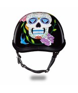 Daytona Helmets Skull Cap EAGLE-W/DIAMOND SKULL non DOT Motorcycle Helmet - $34.18