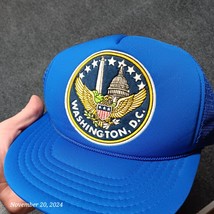 Vintage Washington DC Mesh Back Snapback Trucker Hat Blue - $13.05