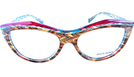 New ALAIN MIKLI A03041 4115 52mm Cat Eye Women&#39;s Eyeglasses Italy G - £152.69 GBP