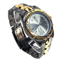 Two Tone Gray Face Silver Dial Men's Quartz Movement Stainless Steel Wristwatch - $19.80
