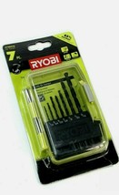 New Ryobi A10D07G Black Oxide Drill Bit Set 7 Pieces 135 Degree Split Point case - $10.04