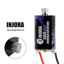 INJORA 180 Brushed Motor 48T with Stainless Steel Pinion for 1/18 1/24 FMS FCX18 - £14.36 GBP