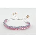 Handmade Lucky Friendship Knot Bracelet with Gold Beads, Two color, Adju... - £11.99 GBP
