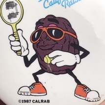The California Raisins Tennis Player Pin Button Pinback 1987 CALRAB 80&#39;s - £7.86 GBP