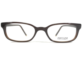 Matsuda Eyeglasses Frames 10339 RF WBR Brown Striped Gold Rectangular 50... - £183.11 GBP