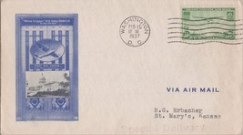 ZAYIX Air Mail FDC US C21-7c H Ioor Capital photo cachet Washington  062822SM11 - £35.97 GBP