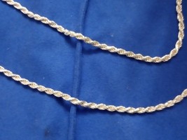925 Sterling Silver 3mm Wide 20-in Long Rope Chain Necklace Free Shipping - $49.99