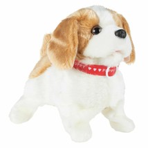 Animated Plush Dog Toy Walks Talks Back Flips Battery Operated 2 Aa Pet Puppy - £23.59 GBP