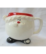 Vtg Howard Holt Japan Christmas Ceramic Santa Claus Mug Cup  3 1/4&quot; High... - £78.10 GBP