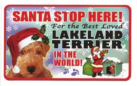 Santa Stop Here for the Best Loved Dog in the World - Christmas Sign (LAKELAND T - £2.54 GBP