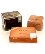 Empty Cigar Boxes!! Lot of Assorted 3 Wood Boxes!-Good Condition - $23.38