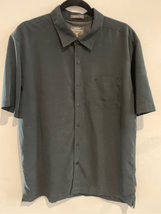 Quiksilver Waterman Button Down Shirt-Black S/S EUC Medium - $12.38
