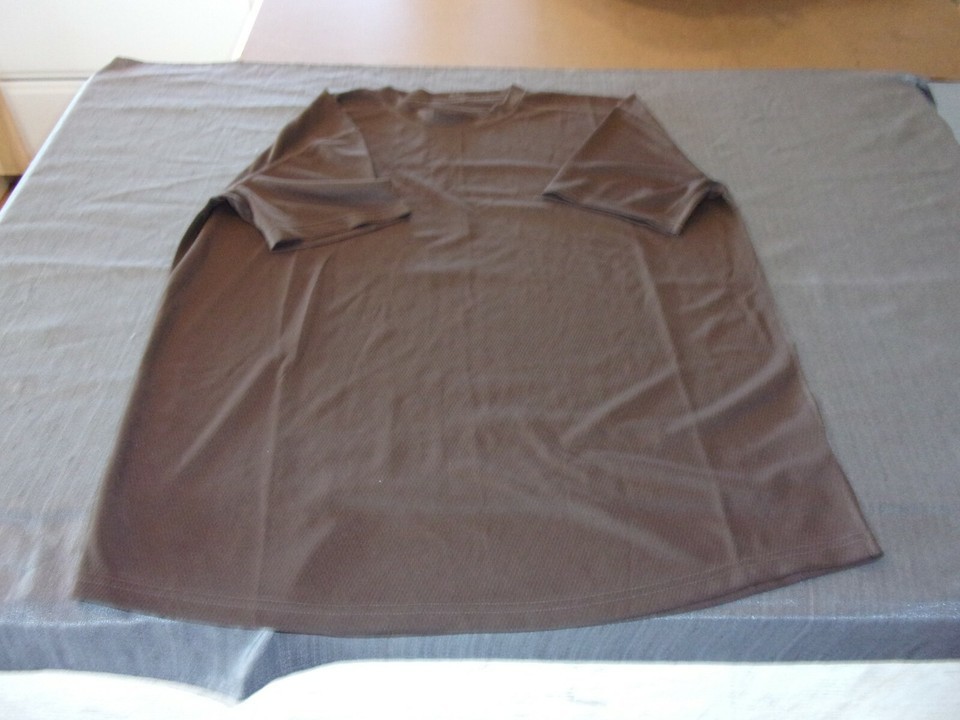 NEW DARK BROWN GREAT UK BRITAIN ARMY MILITARY SHIRT VENTED MOISTURE WICKING XL Item image 12