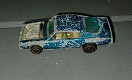 Vintage Hot Wheels Redline 1967 Custom Barracuda Aqua Silver Interior - $23.50