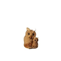 Coad Peru Mother Baby Owl Figurine FREE SHIPPING Handcrafted - £12.22 GBP