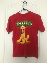  Disney Store PLUTO Boys T-Shirt Tee Size L(10/12) Shirt Crew Neck Red - £24.70 GBP
