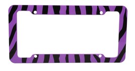 Zebra Purple and Black License Plate Frame - $2.95
