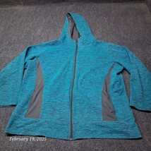 * Made For Life Hoodie Women Plus Size 1X Blue Full Zip Lightweight - $15.23