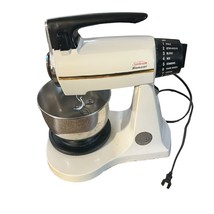 Vintage Sunbeam Mixmaster Electronic Mixer + Dough Hooks Multi-Speed Tested - £35.98 GBP