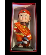 Vintage Rare Beautiful Chinese Man w Banner Bobble Nodder Ceramic Bobble... - £16.92 GBP