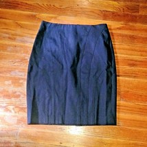 Banana Republic Skirt Pencil Straight Black Women Size 0 Kick Pleat Top ... - $23.76