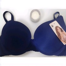 New Z Lingerie Lightly Padded Bra Nylon/Spandex  Size 34D Navy Blue - $174.89 MXN