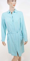 Dakini Womens Light Blue Aqua Belted Button Down Long Sleeve Dress Jacke... - $26.59