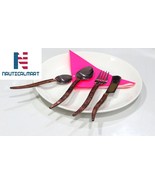 Al-Nurayn Modern Flatware Set With Stainless Steel Copper Cutlery Set Of 2 - $1,311.47 MXN