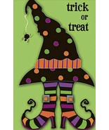Trick Or Treat Smell My Feet Appliqué Nylon Flag Two Sided Design 28&quot; X ... - £15.89 GBP