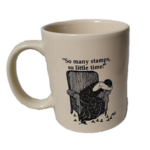 Vintage Craft Stamping Coffee Mug Cup Ceramic SO Much Stamping So Little... - $13.57