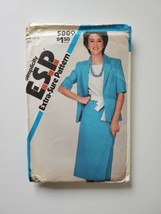 Vintage 1983 Pattern Midi Skirt Suit Jacket Top Miss 10-14 Simplicity 5889 Uncut - $14.84