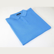 Men PRINCELY Soft Merinos Wool Sweater Knits Lightweight Polo 1011-40 Sky Blue image 6